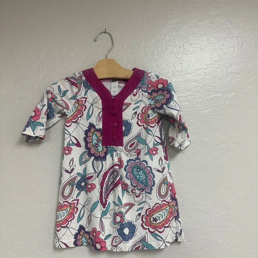$18 ADD ON tea collection paisley‎ floral dress 4Y Zara Rylee + Cru Baby Gap